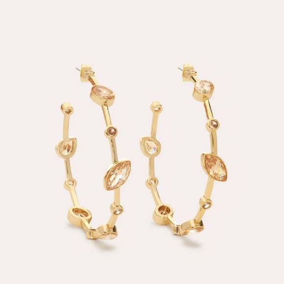 Ramy Brook Jewelry - NEW Ramy Brook Camile Gemstone Hoop Earrings
